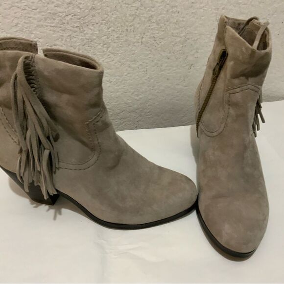 Sam Edelman Louie Fringe Trimmed Ankle Boots Size 7.5 M - Picture 12 of 13